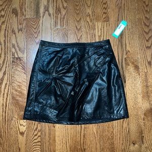 NWT - Free People Faux Leather Wrap Skirt